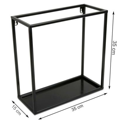 Prateleira de parede 35x35 cm preta