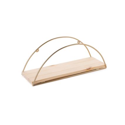 Prateleira de parede 45x18 cm carvalho/dourado