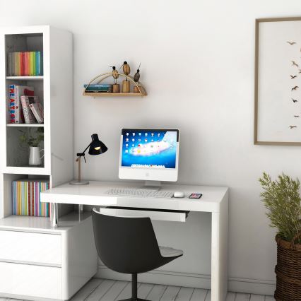 Prateleira de parede 45x18 cm carvalho/dourado