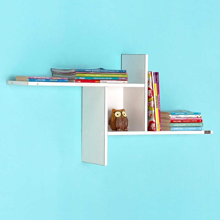 Prateleira de parede 50x100 cm branco brilhante