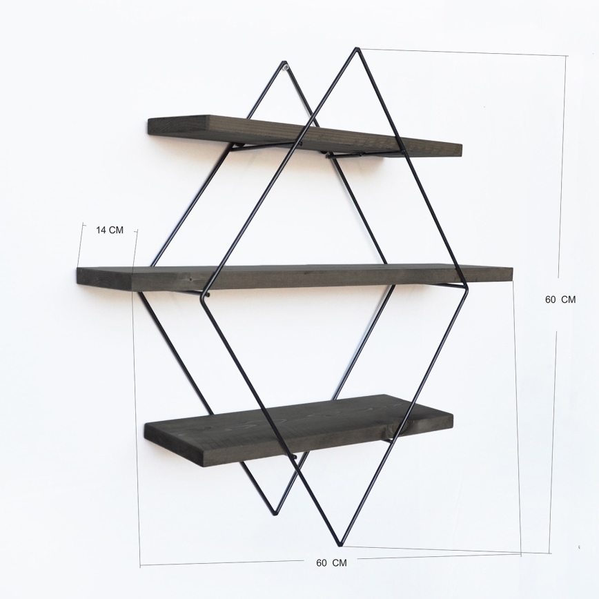 Prateleira de parede 60x60 cm abeto