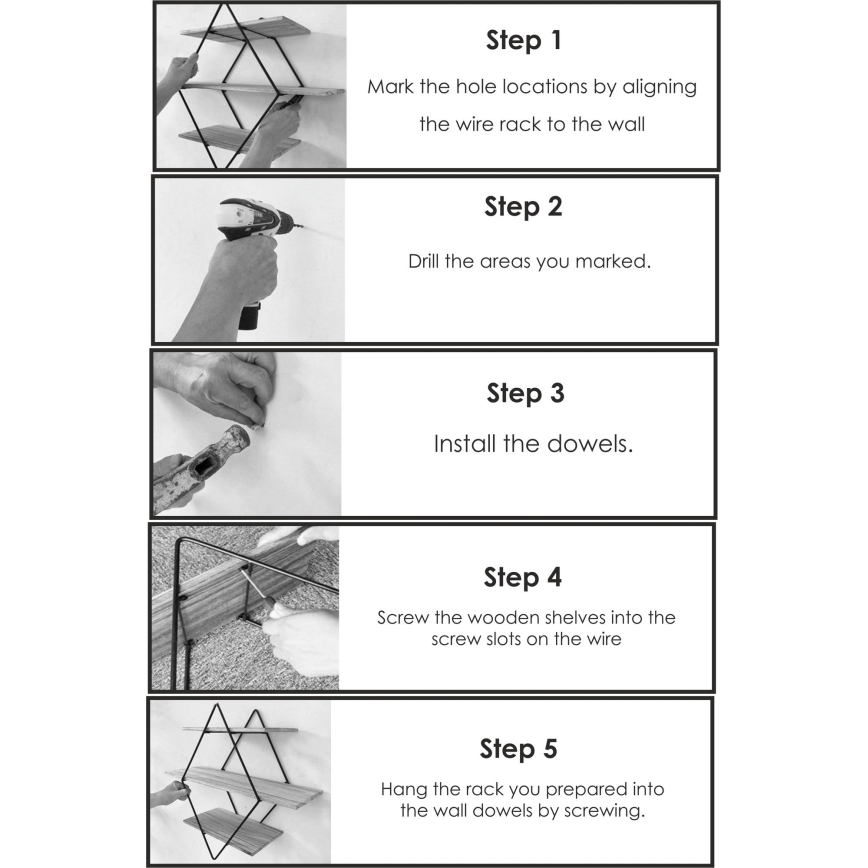 Prateleira de parede 60x60 cm abeto