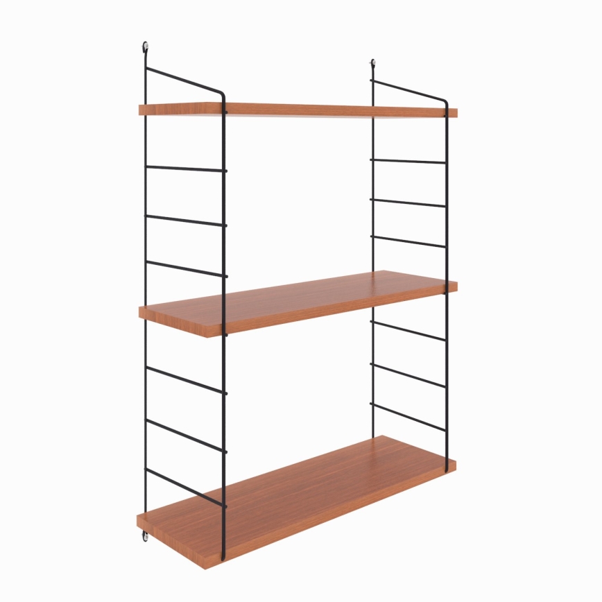 Prateleira de parede ARMONI 85x72 cm castanho/preto