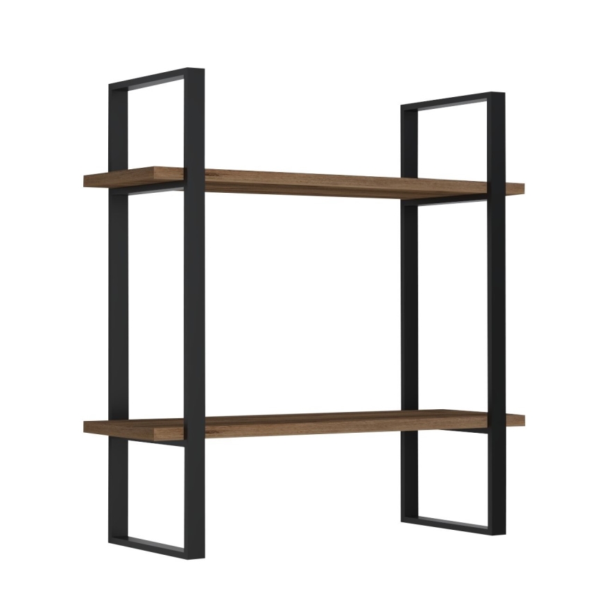 Prateleira de parede BUBA 70x70 cm castanho/antracite