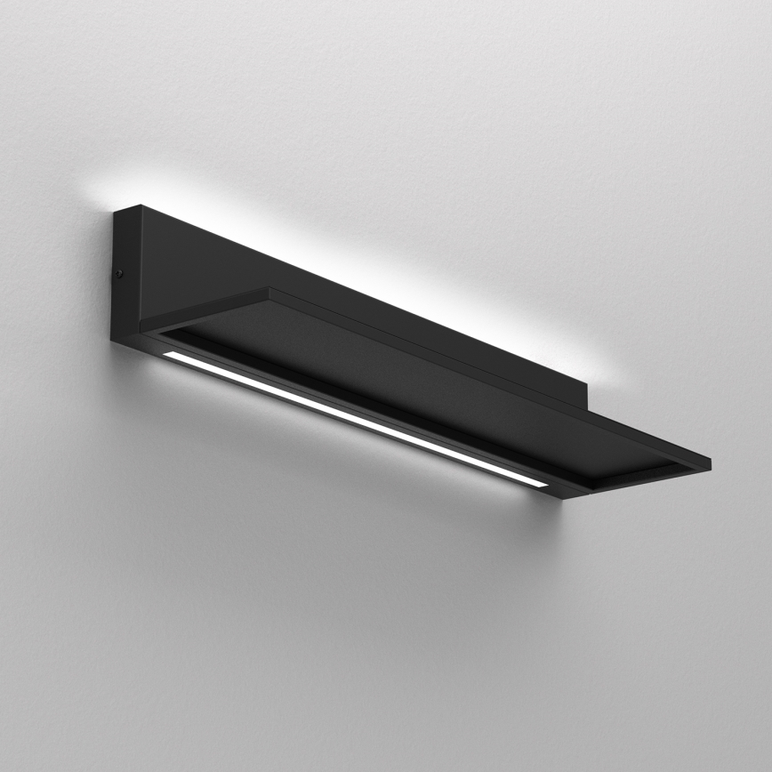 Prateleira de parede com iluminação LED SHELF 10x60 cm preto