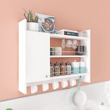Prateleira de parede da cozinha KNERR 65x85 cm branco