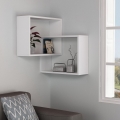 Prateleira de parede de canto RING 68x68 cm branco