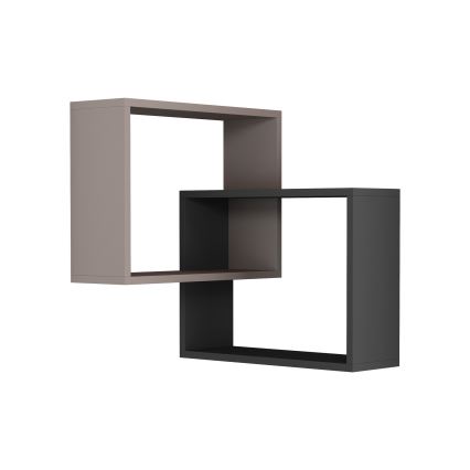 Prateleira de parede de canto RING 68x68 cm cinzento/antracite