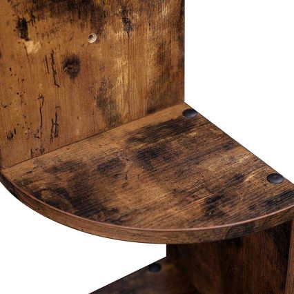 Prateleira de parede de canto SNAKE castanha