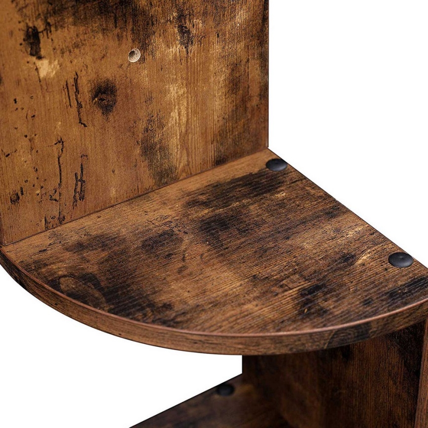 Prateleira de parede de canto SNAKE castanha