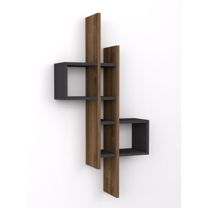 Prateleira de parede EMSE 108x53,8 cm castanho/antracite