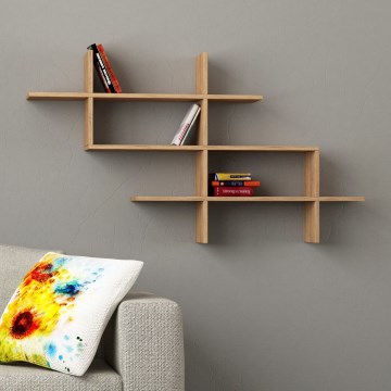 Prateleira de parede HALIC 82x150 cm carvalho