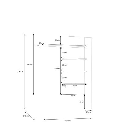 Prateleira de parede INAR carvalho/bege