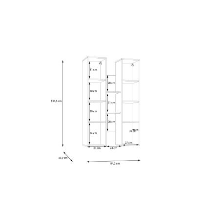 Prateleira de parede INAR carvalho/castanho