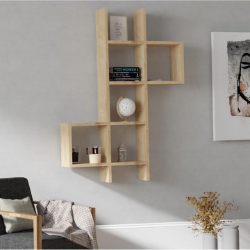 Prateleira de parede KENO 125x79 cm castanho