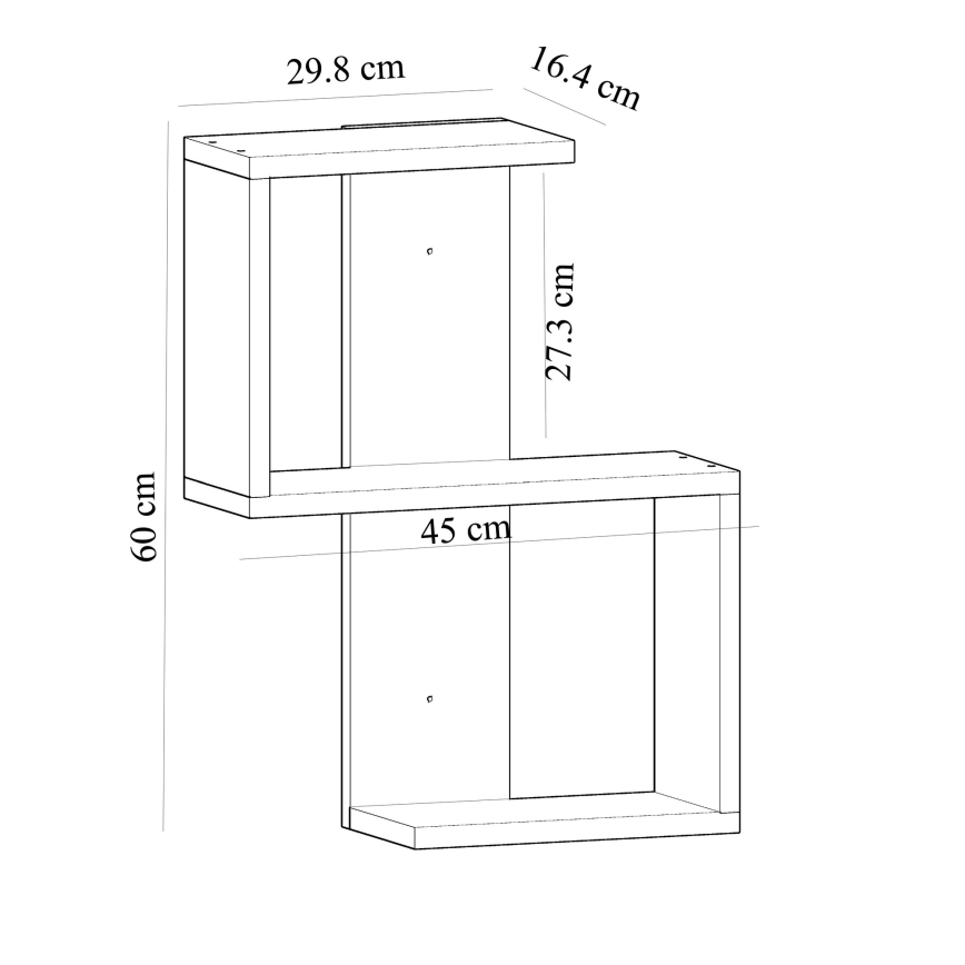 Prateleira de parede OCTA 60x45 cm branco