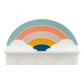 Prateleira de parede para crianças com cabides arco-íris/colorido