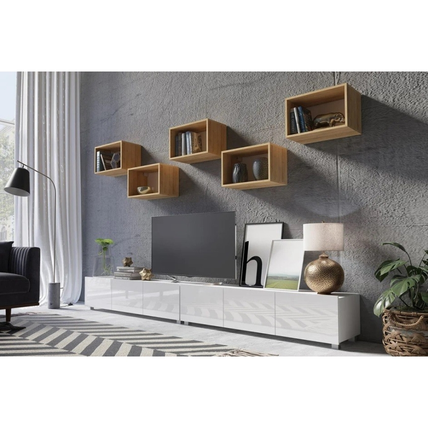 Prateleira de parede PAVO 32,5x50 cm carvalho dourado