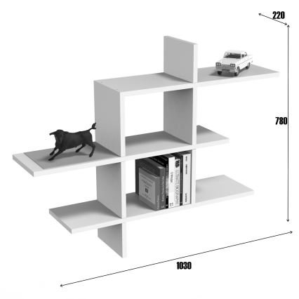 Prateleira de parede PELO 78x103 cm wenge