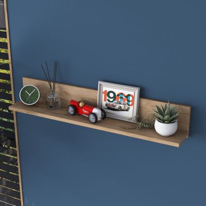 Prateleira de parede RANI 90x15 cm castanha