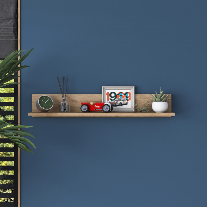 Prateleira de parede RANI 90x15 cm castanha