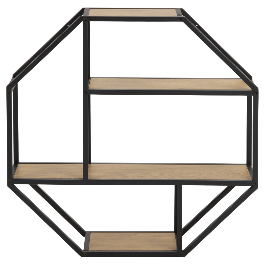 Prateleira de parede SARON 77x77 cm carvalho/preto