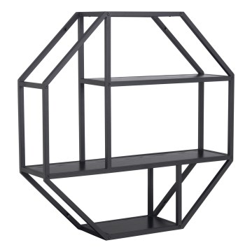 Prateleira de parede SARON 77x77 cm preta