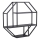 Prateleira de parede SARON 77x77 cm preta