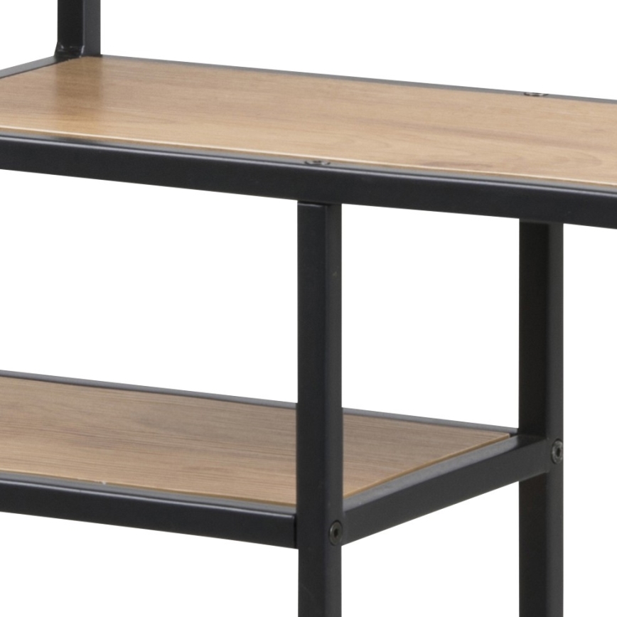 Prateleira de parede SARON carvalho/preto