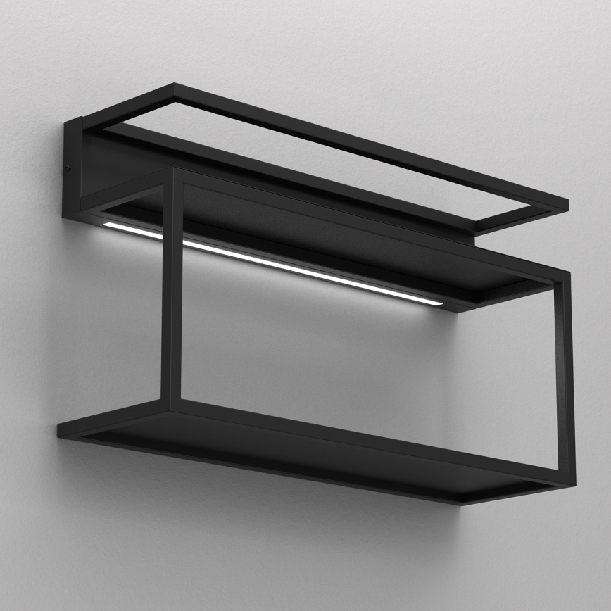 Prateleira de parede com iluminação LED SHELF 33x60 cm preta