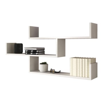 Prateleira de parede TRIO 119x55x18 cm branca