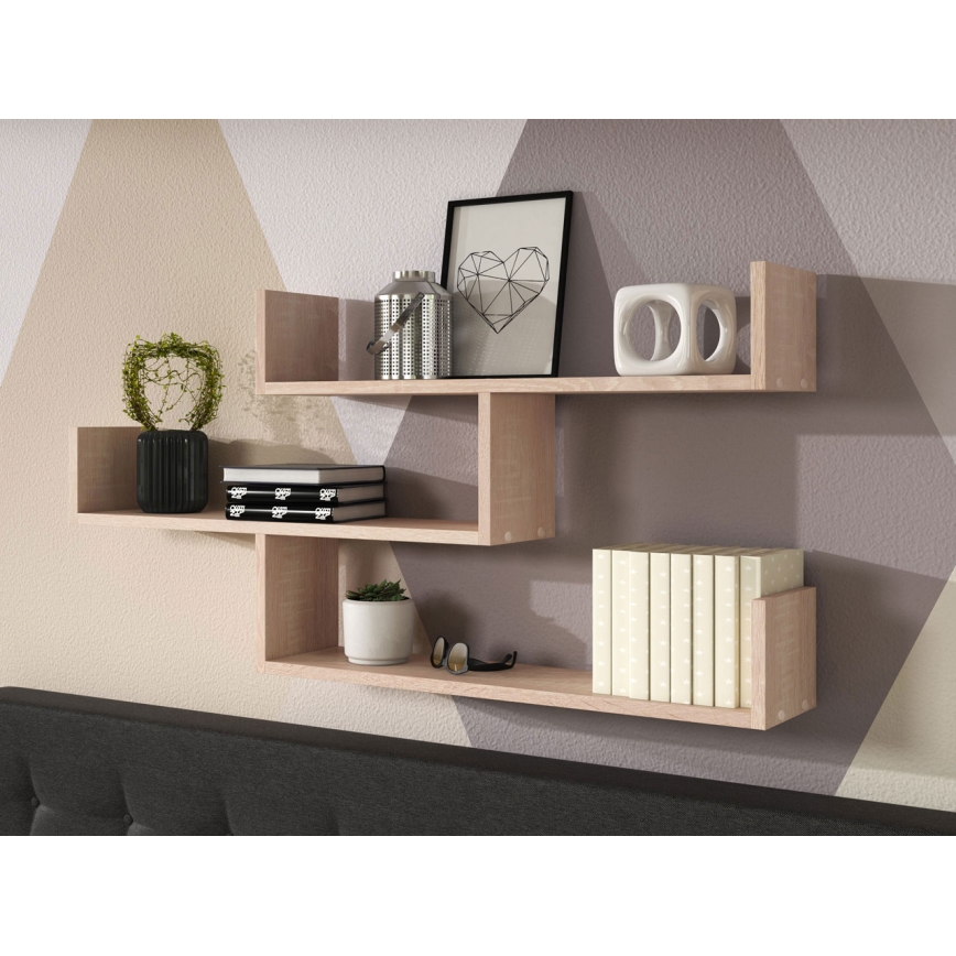 Prateleira de parede TRIO 119x55x18 cm carvalho sonoma