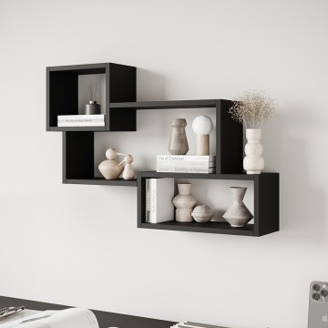 Prateleira de parede TRIO 54x87 cm preto grafite