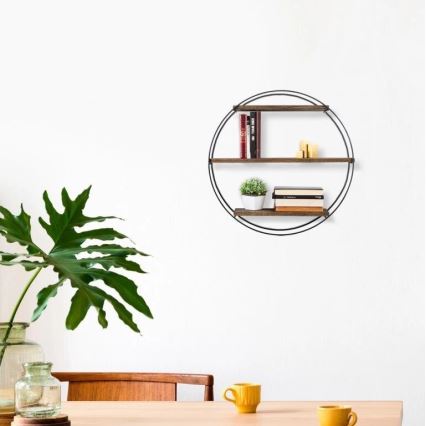 Prateleira de parede TULIPA 60x15 cm abeto/preto