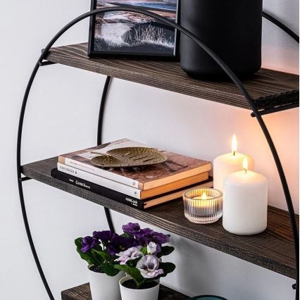 Prateleira de parede TULIPA 60x15 cm abeto/preto