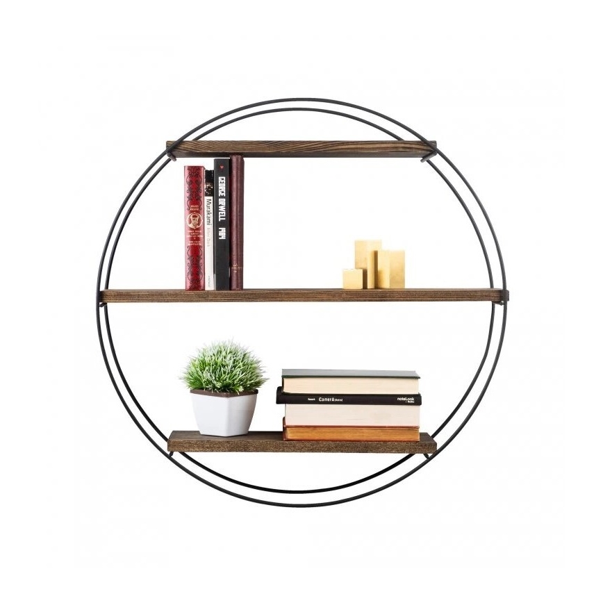 Prateleira de parede TULIPA 60x15 cm abeto/preto