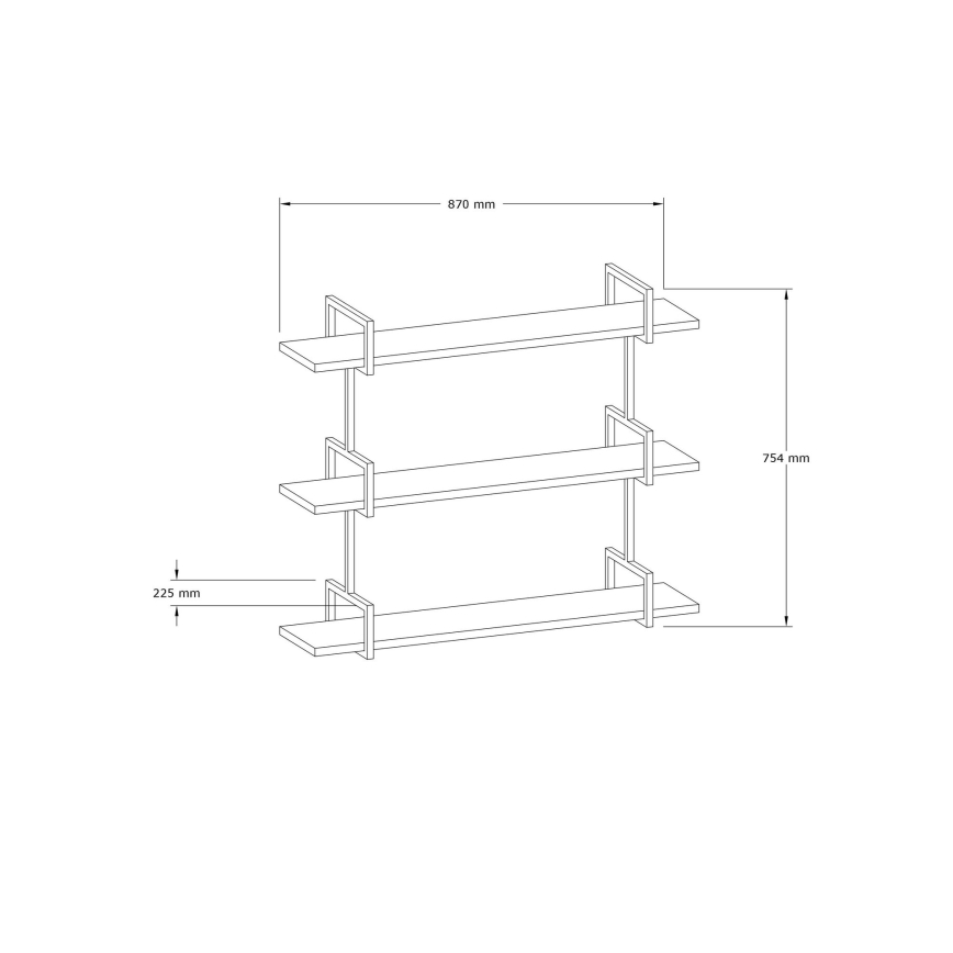 Prateleira de parede URAS 76x90 cm pinho