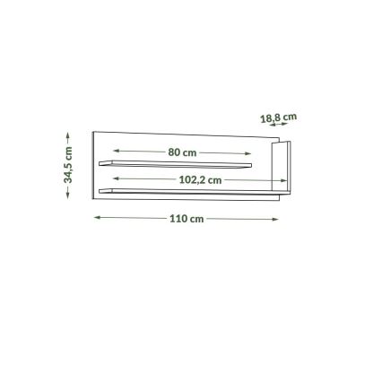 Prateleira FRED branco/cinza