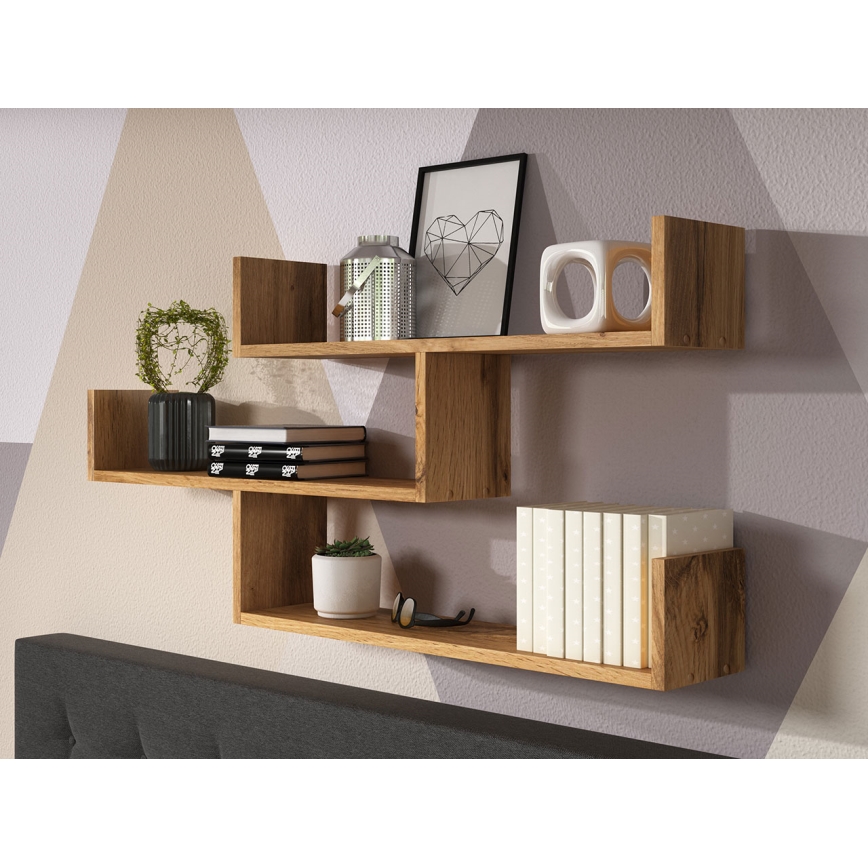 Prateleira mural TRIO 119x55x18 cm carvalho Wotan