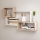 Prateleira mural TRIO 87x54x18 cm carvalho sonoma/branco