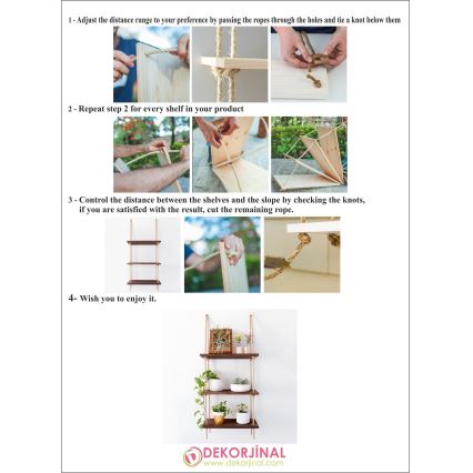 Prateleira suspensa 90x25 cm abeto