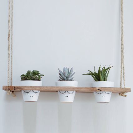 Prateleira suspensa para vasos de flores 80x60 cm abeto