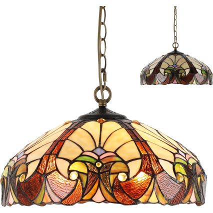 Prezent 1700 - Lustre suspenso por corrente TIFFANY XX 2xE27/60W/230V