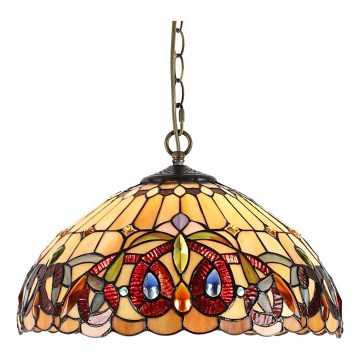 Prezent 1704 - Candeeiro suspenso TIFFANY 2xE27/60W/230V