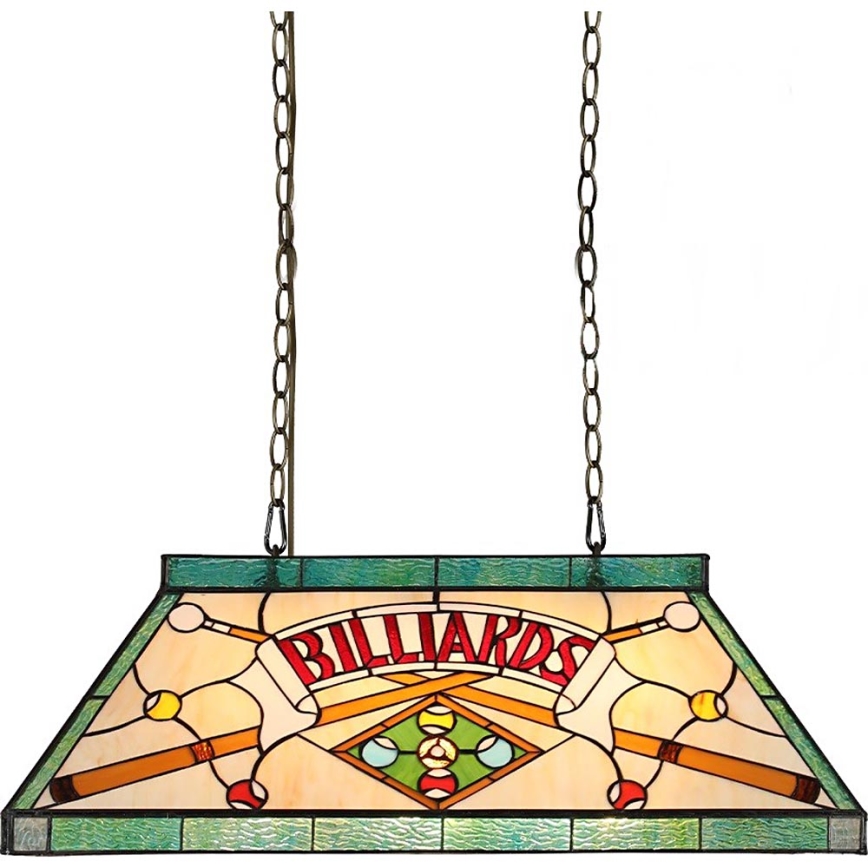 Prezent 1715 - Lustre pendente com corrente TIFFANY BILLIARD 3xE27/60W/230V