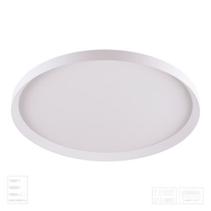 Prezent 17310 - Candeeiro de tecto LED ADRA LED/42W/230V + LED/13W 3000/4000/6000K Ø 48,5 cm branco