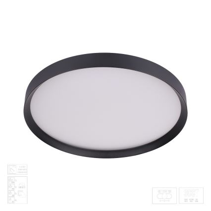 Prezent 17313 - Candeeiro de tecto LED dimerizável MAYSA LED/36W/230V 3000/4000/6000K pr. 39,5 cm preto