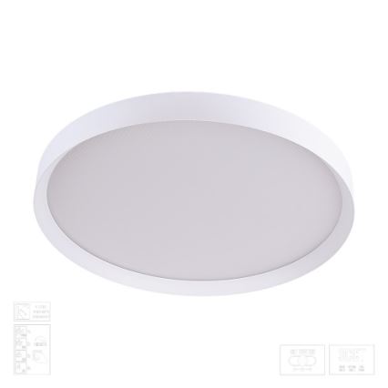 Prezent 17314 - Candeeiro de teto LED dimerizável MAYSA LED/42W/230V 3000/4000/6000K Ø 48,5 cm branco
