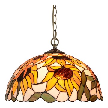 Prezent 238 - Lustre em corrente TIFFANY 2xE27/60W/230V