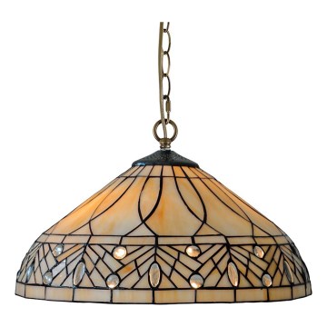 Prezent 241 - Lustre com corrente TIFFANY 2xE27/60W/230V
